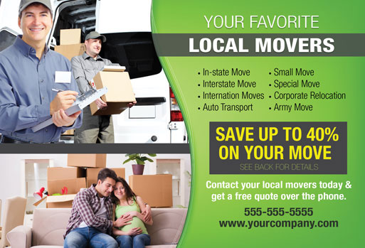 Custom postcards for your favorite local movers