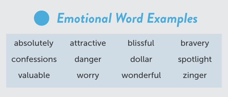 Emotional word examples