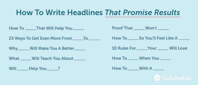 How to write headlines that promise results