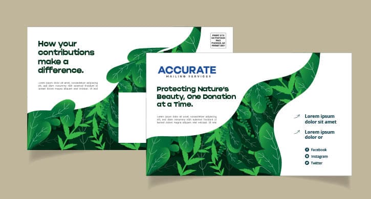 Environmental Organization fundraising postcard