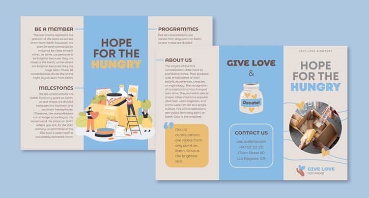 Hope for the Hungry fundraising brochure